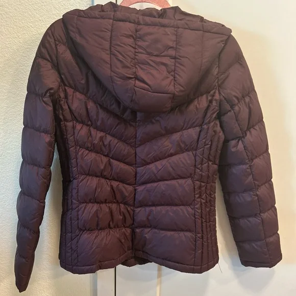 MICHAEL Kors Quilted Hooded packable Puffer Jacket - Plum - Picture 2 of 7